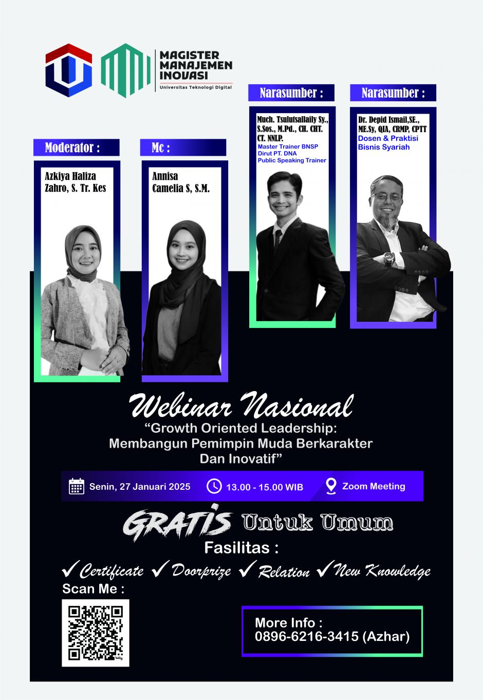 WEBINAR : Growth-Oriented Leadership: Membangun Pemimpin Muda Berkarakter dan Inovatif